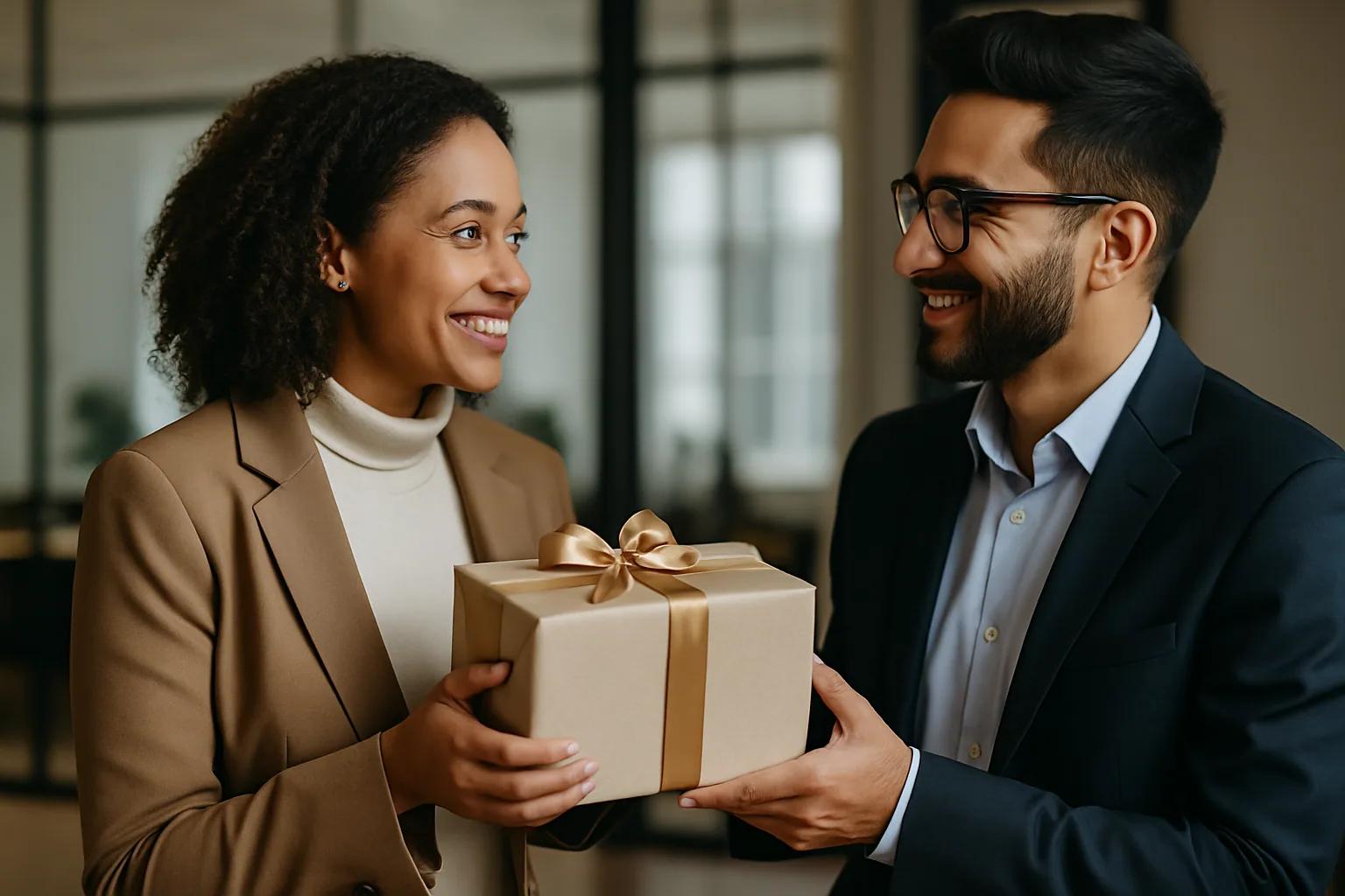 A client receiving a Malgen gift